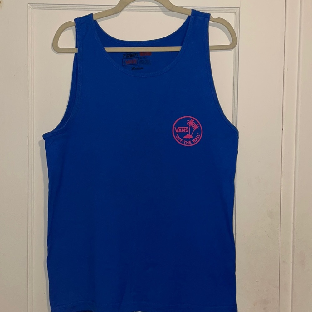 Vans blue tank top. Size med